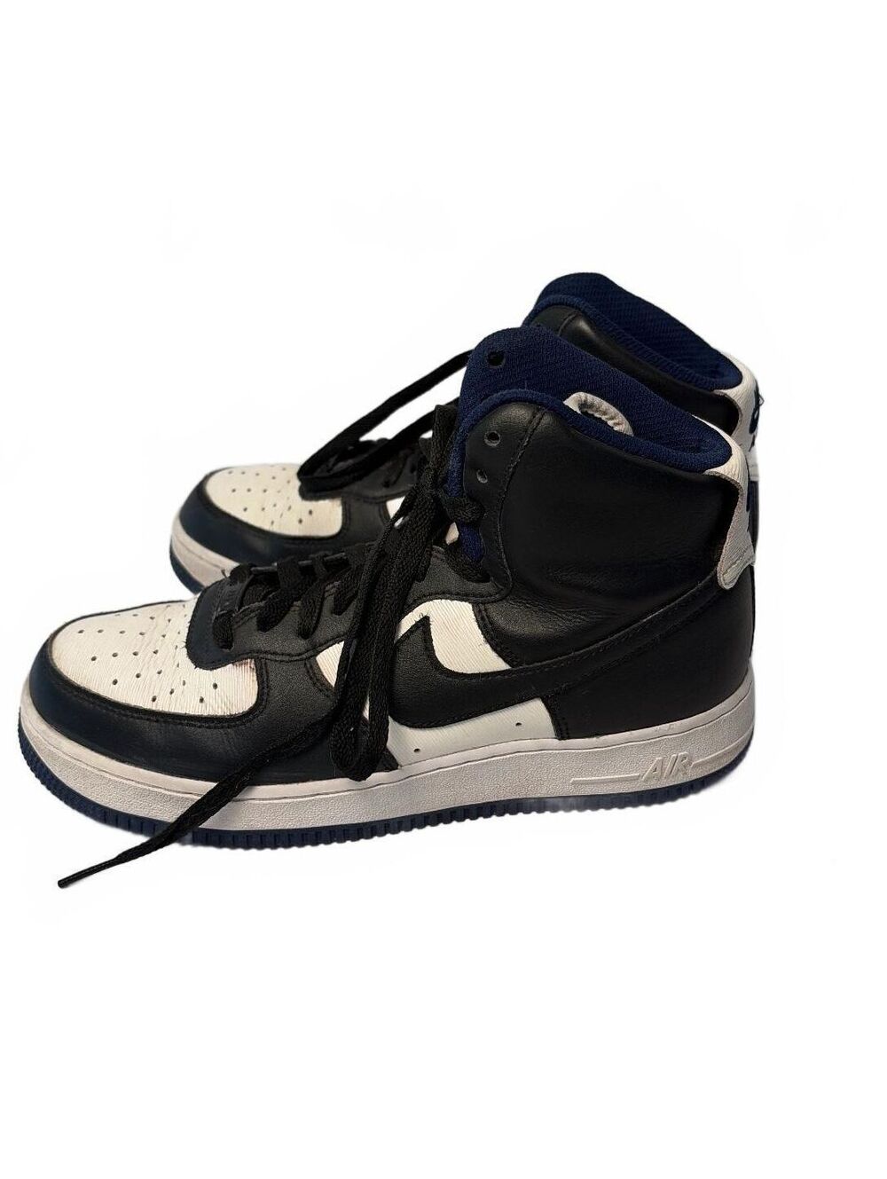 Nike Air Force 1 High By You Custom Black Cream Navy Blue AQ3771-994 Men's 8